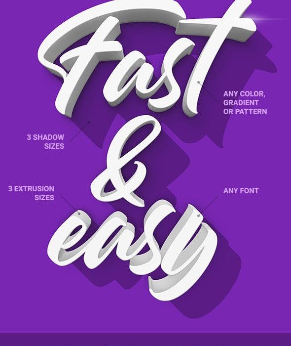 [3D样式][插件发布]3D制作文本 – 文字效果PS样式 3D Maker – Text Effects（PSD）