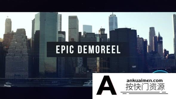 [DaVinci Resolve模板][教程发布]视频分屏开场包装动画达芬奇模板 Epic Demo Reel