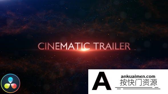 [DaVinci Resolve模板][教程发布]DaVinci Resolve电影预告片标题促销视频展示模板 Cinematic Trailer Titles