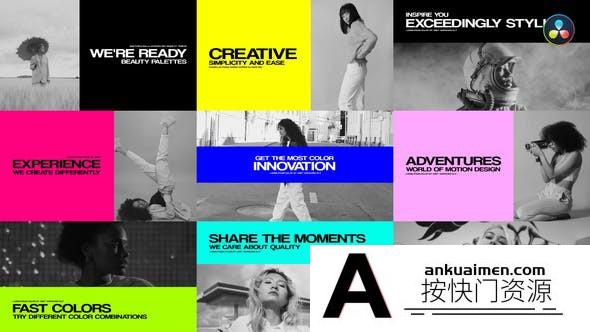 [DaVinci Resolve模板][教程发布]达芬奇大型现代文字标题模板 Big Modern Titles For DaVinci Resolve