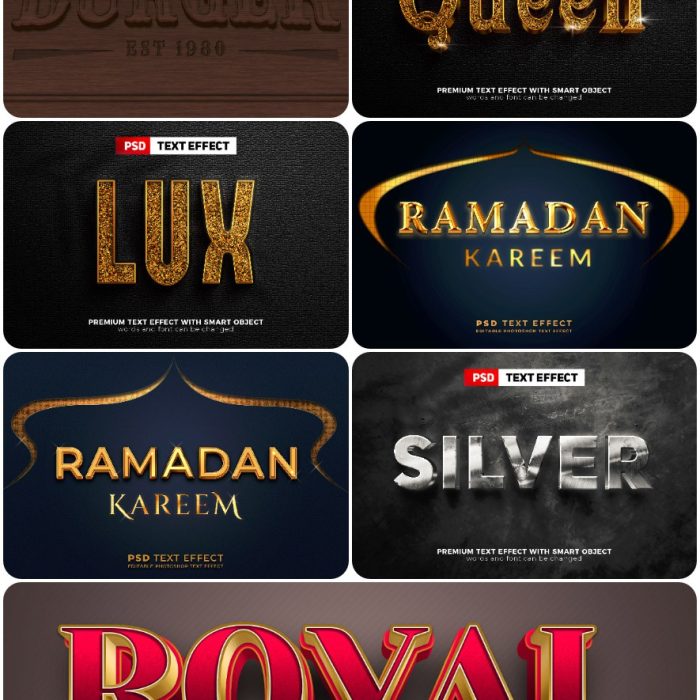 [3D样式][插件发布]3D文字效果PSD格式PS样式集 vol 145 Psd text effect set vol 145