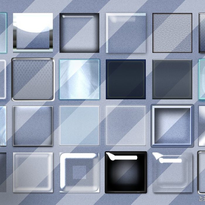 [透明样式][插件发布]玻璃质感透明PS样式 24 Styles – Glass Collection