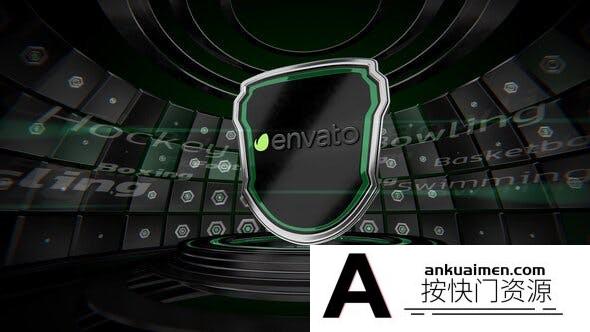 [DaVinci Resolve模板][教程发布]运动盾牌标志logo展示达芬奇模板 Sport Shield Logo