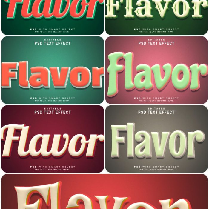 [3D样式][插件发布]3D文字效果PSD格式PS样式集 vol 119 Psd text effect set vol 119