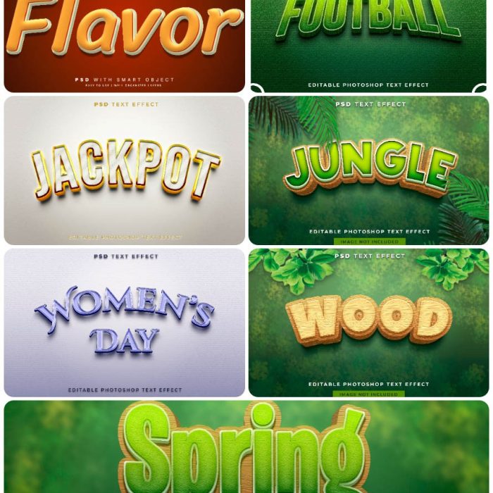 [3D样式][插件发布]3D文字效果PSD格式PS样式集 vol 63 Psd text effect set vol 63