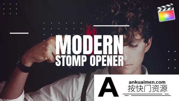 [FCPX发生器]FCPX插件 创意节奏图片文字快闪片头 Modern Stomp Opener