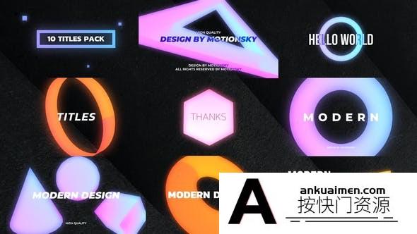 [DaVinci Resolve模板][教程发布]独特的彩色标题文本动画达芬奇模板 Unique Colourful Titles | DaVinci Resolve