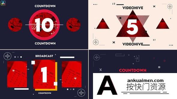 [DaVinci Resolve模板][教程发布]广播倒计时达片头芬奇模板 Broadcast Countdown Version 0.1