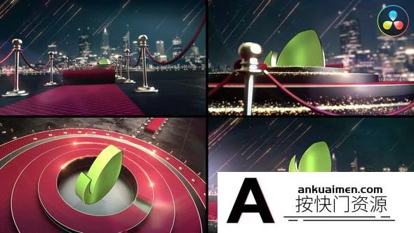 [DaVinci Resolve模板][教程发布]红地毯颁奖揭幕开场标志logo达芬奇模板 Awards Opener – Red Carpet Opening Title