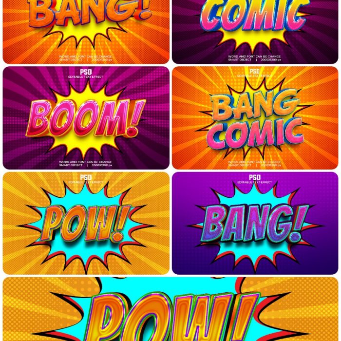 [3D样式][插件发布]3D文字效果PSD格式PS样式集 vol 48 Psd text effect set vol 48