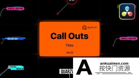 [DaVinci Resolve模板][教程发布]达芬奇呼出指示标题第02卷 Call Outs for DaVinci Resolve Vol. 02