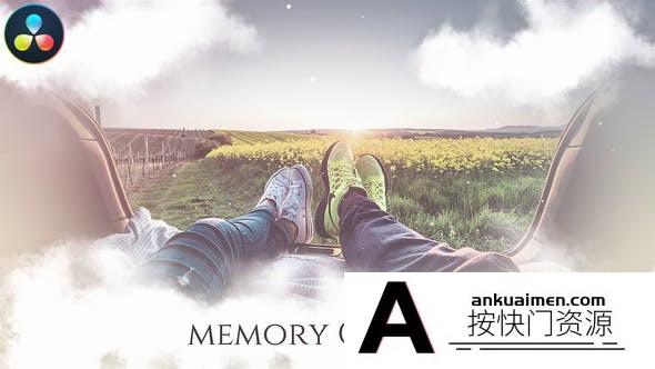 [DaVinci Resolve模板][教程发布]时尚现代动画相框幻灯片达芬奇模板 Memory Clouds