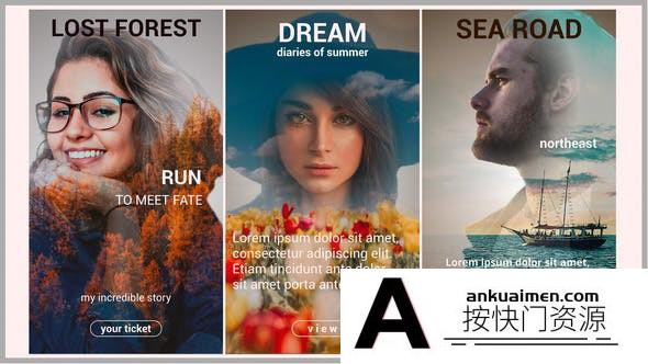 [DaVinci Resolve模板][教程发布]Instagram双重曝光视频演示达芬奇模板 Instagram Double Exposure