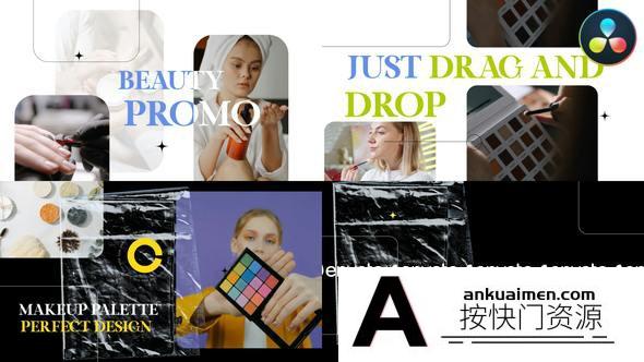 [DaVinci Resolve模板][教程发布]护肤美容宣传片达芬奇模版 Beauty Promo for DaVinci Resolve