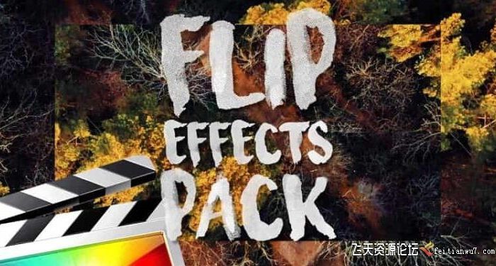 [FCPX效果]31个画面翻转画中画效果FCPX插件- Ryan Nangle – Flip Effects Pack