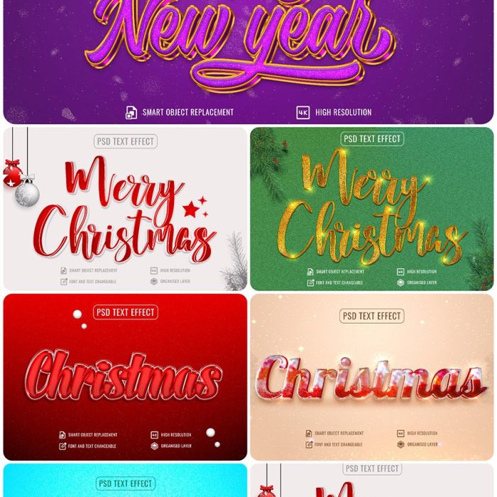 [水晶样式][插件发布]圣诞奢华质感文字效果样式(PSD格式)