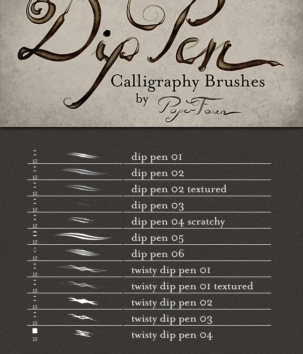 [CG绘画笔刷][插件发布]高级钢笔笔触效果PS笔刷