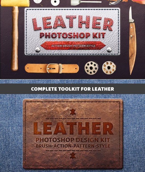 [纹理样式][插件发布]PS皮革图层样式 模型,图形,标志,文字,标签或徽章皮革 附教程