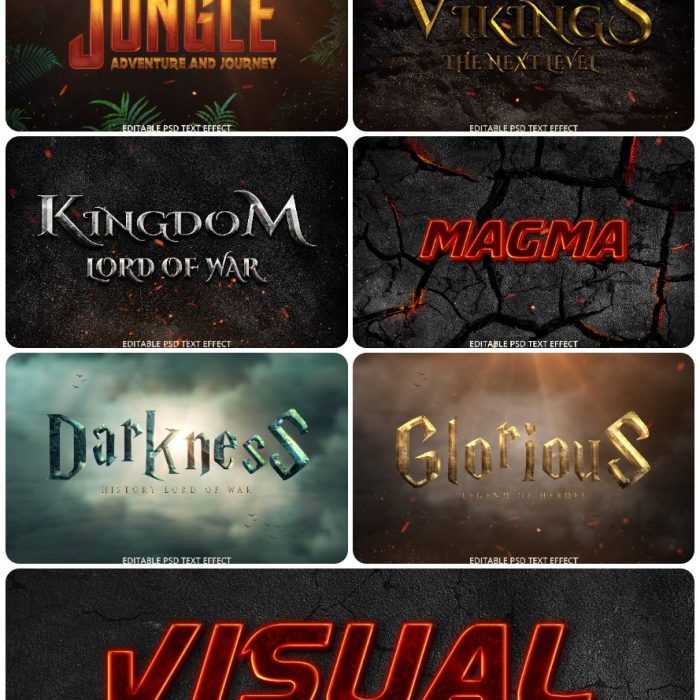 [3D样式][插件发布]3D文字效果PSD格式PS样式集 vol 41 Psd text effect set vol 41