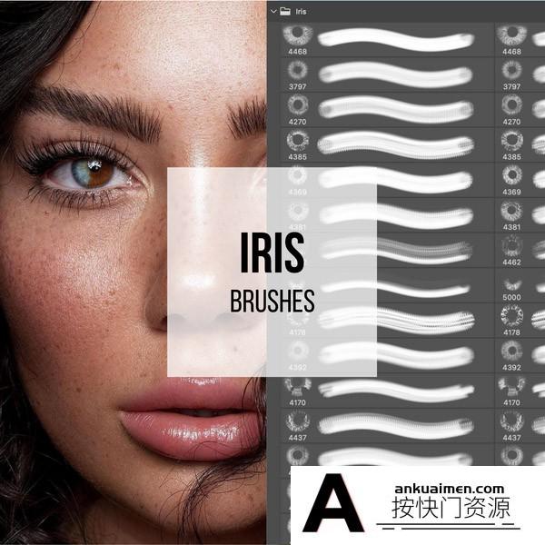 [人物化妆笔刷][插件发布]Tamara Williams – 42款人像精修瞳孔虹膜Photoshop笔刷套装