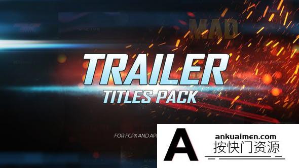 [FCPX标题字幕]FCPX插件-31个大气史诗级电影预告片文字标题场景动画模板