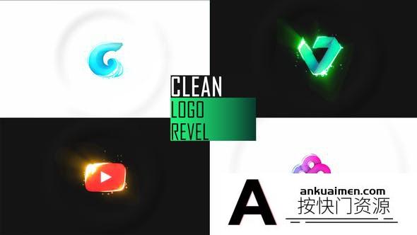 [DaVinci Resolve模板][教程发布]干净的达芬奇标志logo动画展示模板 Clean Logo Reveal
