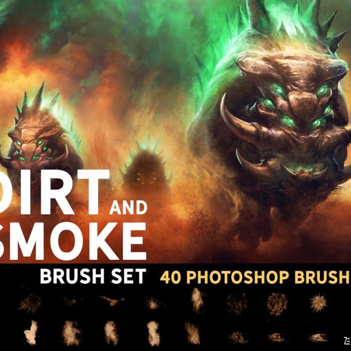[火焰烟雾笔刷][插件发布]污垢和烟雾Photoshop画笔套装 Dirt and Smoke photoshop brush