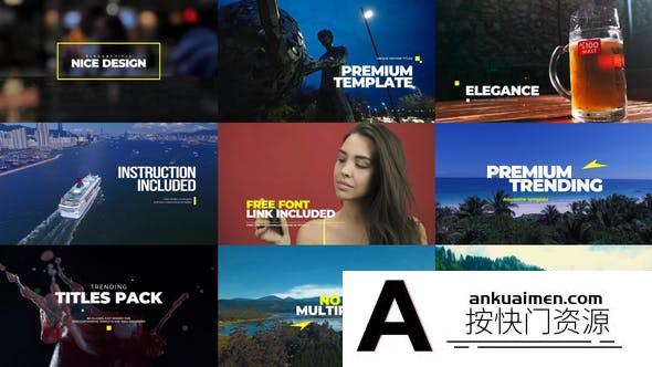 [DaVinci Resolve模板][教程发布]9个时尚优雅的动画标题排版动画达芬奇模板 Unique Typography Vol.2