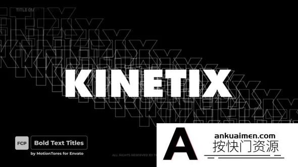 [FCPX标题字幕]fcpx插件-粗体文本标题展示模板插件 Bold Text Titles