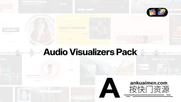 [FCPX效果]45个音频可视化封面图形包装展示动画FCPX插件模板