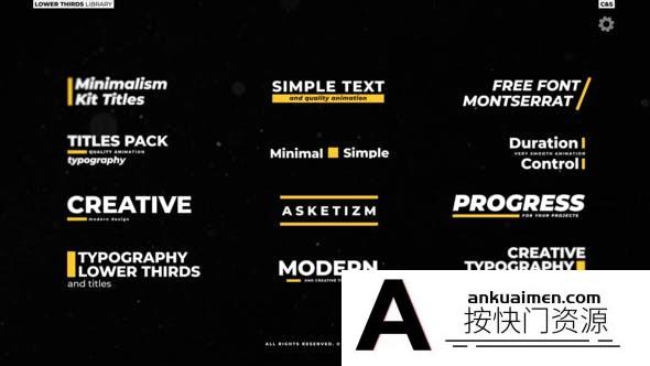 [FCPX标题字幕]FCPX插件-社交媒体文字标题排版动画模板 Minimal Titles | FCPX