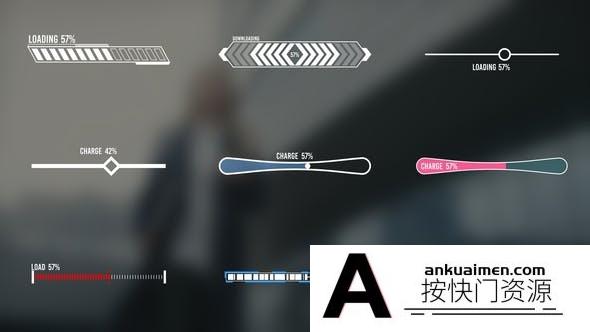 [DaVinci Resolve模板][教程发布]DaVinci Resolve 模板进度条素材包  Progress Bar Pack