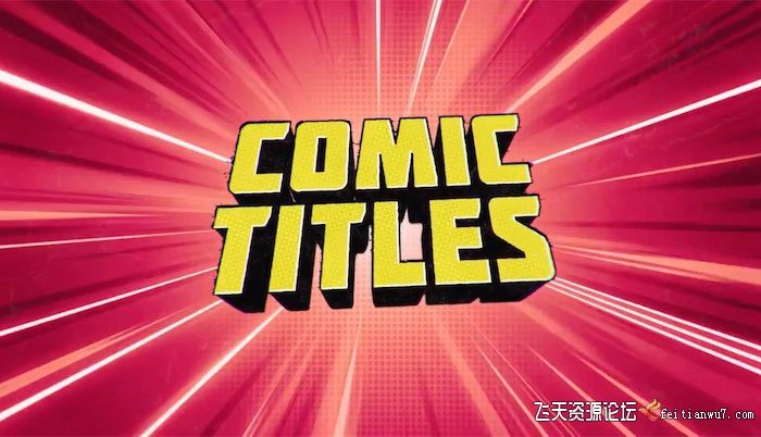 [FCPX发生器]FCPX插件-漫画英雄标题和标志展示 Comic Titles+Logo Reveal 支持m1