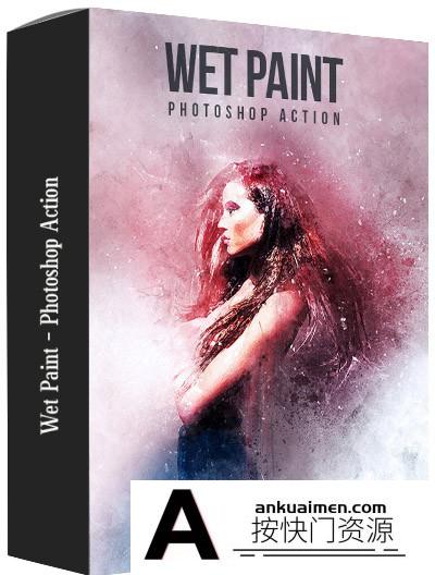 [PS动作下载][插件发布]油漆喷溅PS动作下载 Wet Paint Photoshop Action(附视频教程)