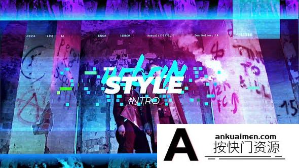 [FCPX发生器]FCPX模板-电视广播媒体赛博朋克科技动感开场片头预设模板