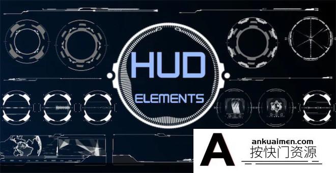 [FCPX发生器]FCPX插件-未来主义科幻HUD元素 HUD Elements for Final Cut Pro