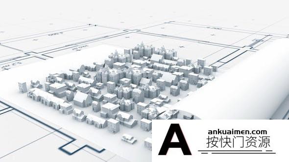 [DaVinci Resolve模板][教程发布]建筑师计划标志logo达芬奇模板 Architect Plan Logo
