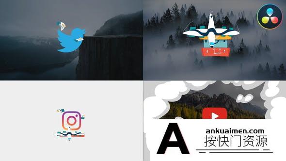 [DaVinci Resolve模板][教程发布]DaVinci Resolve的旅行标志视频展示模板 Travel Logo