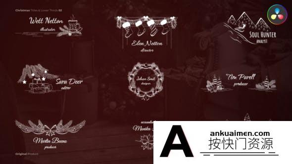 [DaVinci Resolve模板][教程发布]圣诞标题达芬奇模版Christmas Titles & Lower Thirds Part 02