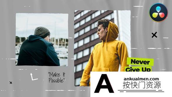 [DaVinci Resolve模板][教程发布]创意嘻哈幻灯片视频展示达芬奇模板 Creative Hip Hop Opener | DR