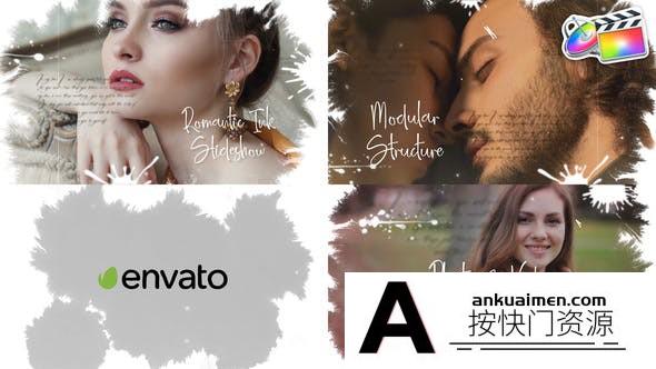 [FCPX发生器]10组中国风水墨晕散遮罩图文展示介绍动画FCPX插件- Ink Slideshow