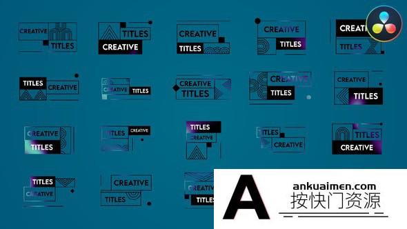 [DaVinci Resolve模板][教程发布]达芬奇现代文本标题模板 Creative Modern Titles for DaVinci Resolve