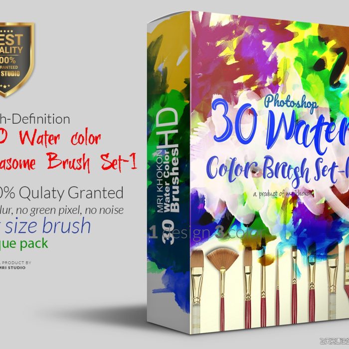 [水墨水彩笔刷][插件发布]水彩PS笔刷下载,水彩画画笔套装