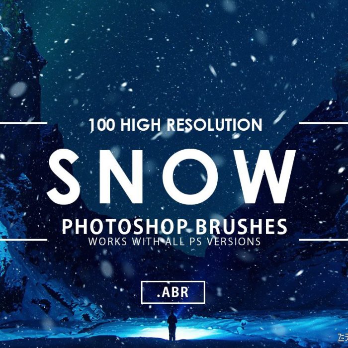 [自然风景笔刷][插件发布]100个冬季雪花Photoshop笔刷下载