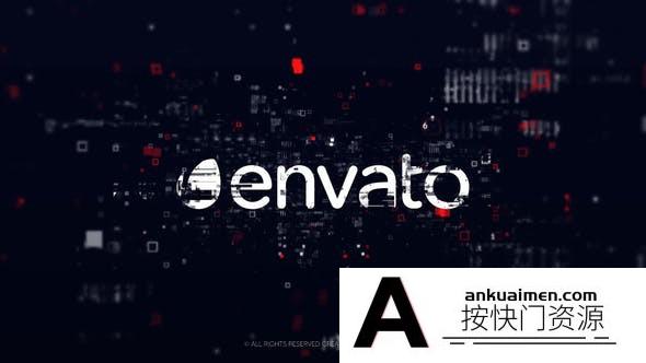[DaVinci Resolve模板][教程发布]故障logo标志 – 数据黑客达芬奇模板  Glitch Logo – Data Hack // DaVinci Resolve