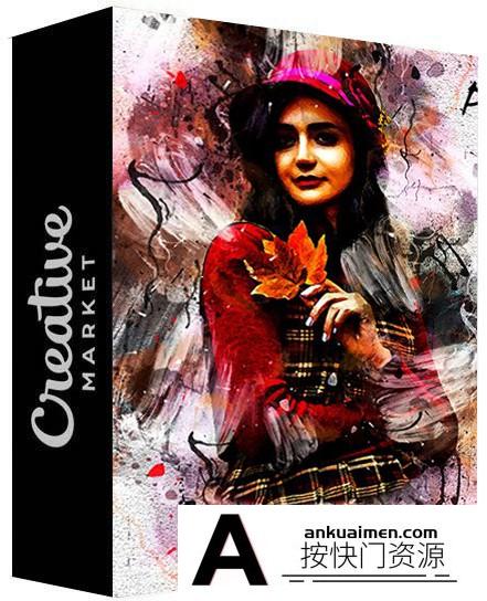 [PS动作下载]逼真手绘效果Photoshop动作 Hand Drawing Photoshop Action附教程