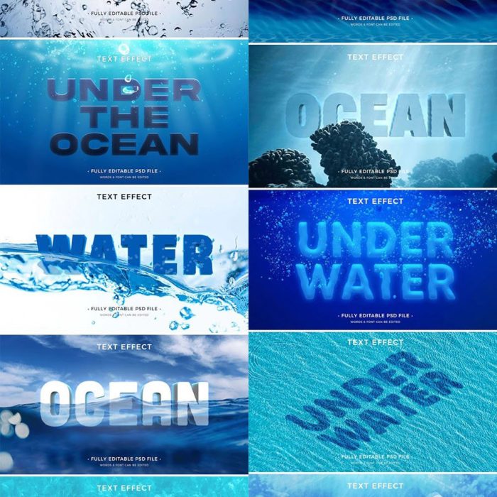 [透明样式][插件发布]10个创意水下Photoshop文字效果样式 (PSD格式)