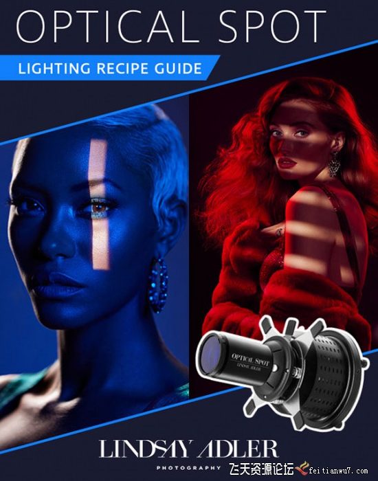 [电子书籍教程]Lindsay Adler – 25种光学聚光灯摄影布光配方指南教程