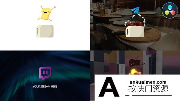 [DaVinci Resolve模板][教程发布]DaVinci Resolve 搞笑标志logo展示模板 Funny Toast Logo