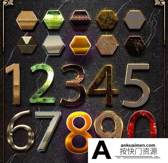 [3D样式][插件发布]金色质感3D完毕样式 10 3D Text Effect 07_10_20